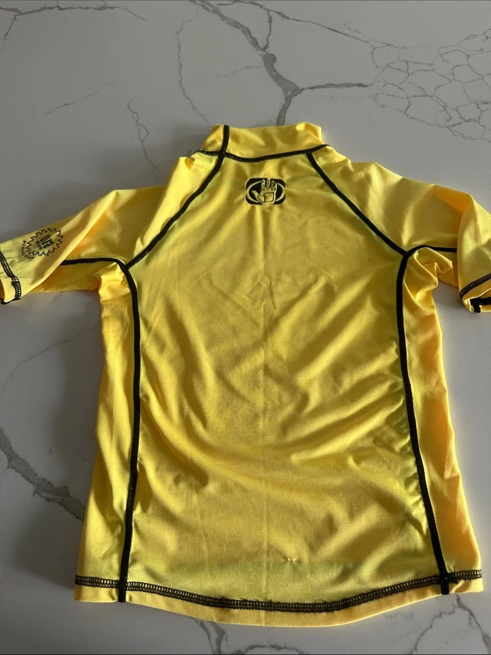 Body Glove Yellow Short-Sleeve Rash Guard with Black Trim